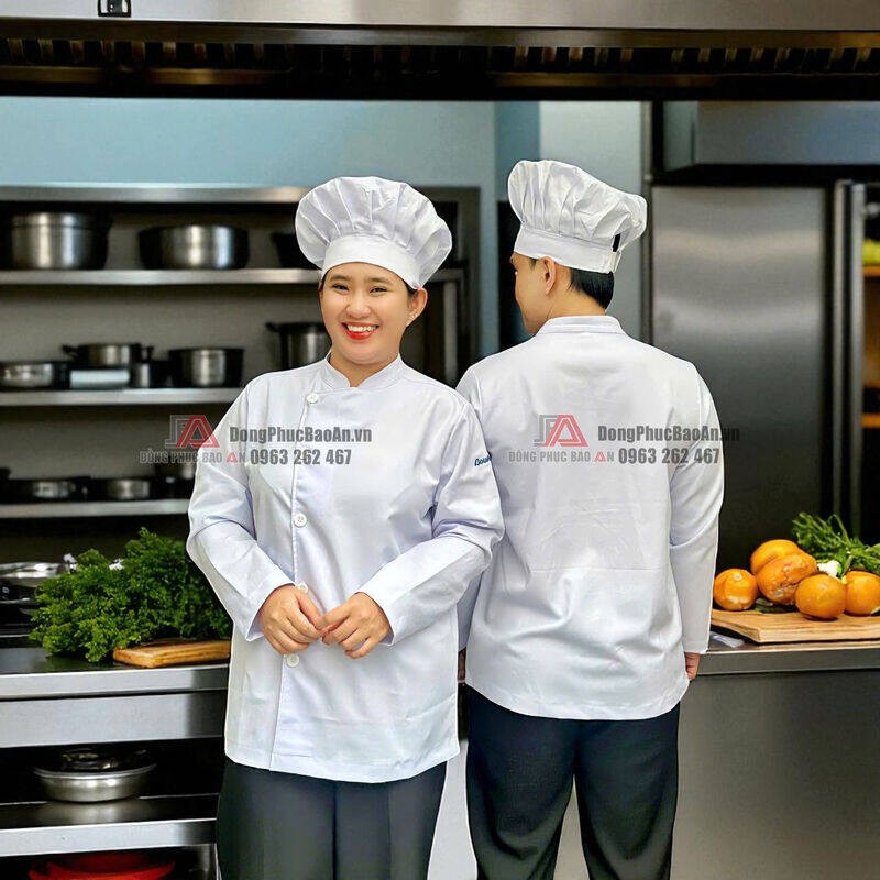 xưởng may đồng phục áo bếp