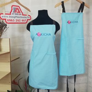 Mẫu tạp dề tiệm trà sữa đẹp tại Bình Thuận - AOKICHA 01