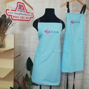 Mẫu tạp dề tiệm trà sữa đẹp tại Bình Thuận - AOKICHA 02
