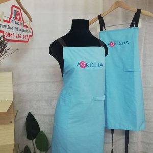 Mẫu tạp dề tiệm trà sữa đẹp tại Bình Thuận - AOKICHA 03