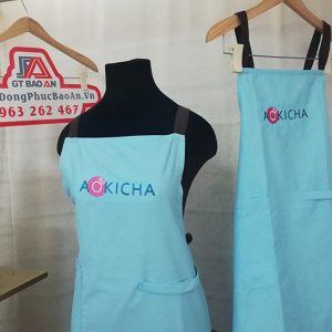 Mẫu tạp dề tiệm trà sữa đẹp tại Bình Thuận - AOKICHA 04
