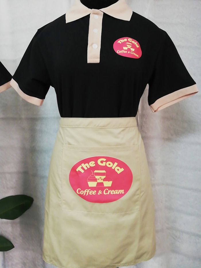May Đồng Phục Quán Cafe, Kem The Gold - Áo Thun, Tạp Dề Cao Cấp