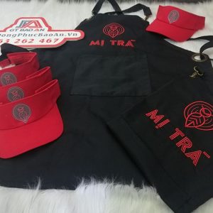 May Tạp Dề Và Nón Nửa Đầu Quán Trà Sữa Mị Trà 04