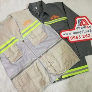 Áo bảo hộ cho kỹ sư - Áo gile phản quang công ty xây dựng SVTCONS 02