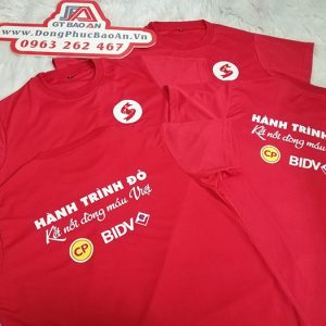 May Đồng Phục Áo Thun Công Ty Giá Rẻ - Hành Trình Đỏ BIDV 04