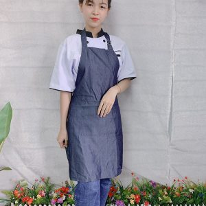 Mẫu tạp dề vải jean trơn hàng có sẵn giá gốc tại xưởng 03
