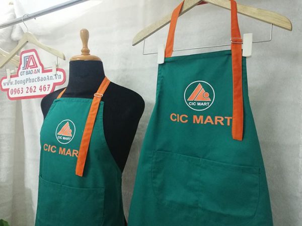 May đồng phục tạp dề siêu thị CIC Mart - Tạp dề giá rẻ 01