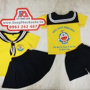 May đồng phục trường mầm non mẫu giáo - ĐÔRÊMON 04