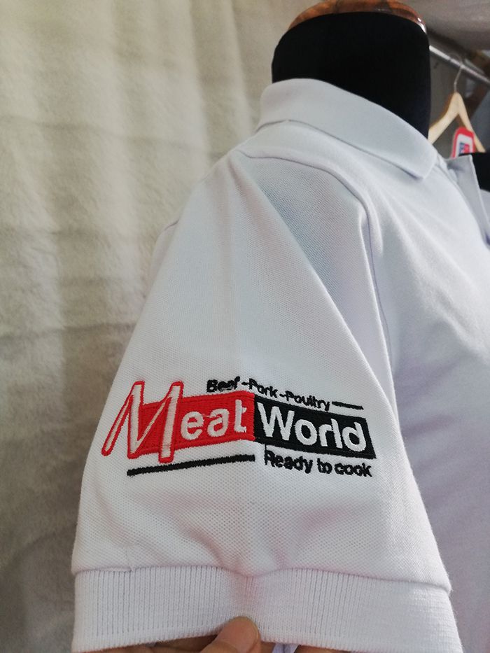 Áo thun - tạp dề in chuyển nhiệt đồng phục quán ăn - Meat World 03