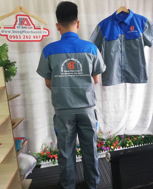 Bộ quần áo bảo hộ lao động ngắn tay - Hoàng Châu 2 Auto 04