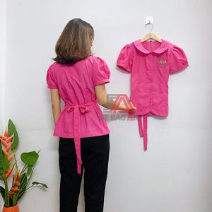 Đồng phục cô giáo, áo bảo mẫu trường mầm non 01