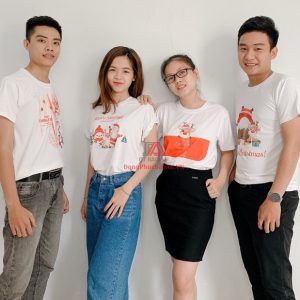 Mẫu Áo Thun Noel Ông Già Noel Cùng Tuần Lộc Gấu Trắng Chim Cánh Cụt 2020 – 59K/Áo