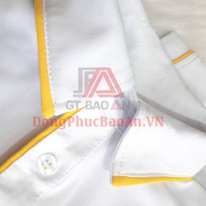 Mẫu Áo Phông Đồng Phục Công Sở Màu Trắng Cao Cấp VNTV – May Đồng Phục Giá Rẻ Biên Hòa
