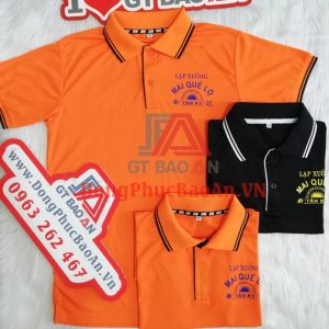 Mẫu Áo Thun Đồng Phục Cổ Trụ Thun Dệt Thể Thao May Sẵn, In Logo – Mai Quế Lộ