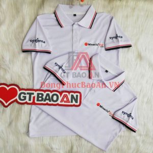 Mẫu Áo Thun Đồng Phục Giá Rẻ Màu Trắng Phối Viền, Có In/Thêu Logo – Minecto STAR Syngenta