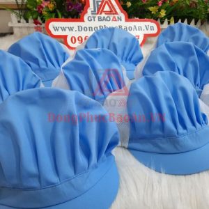Mẫu Mũ Trùm Tóc Cho Công Nhân Chế Biến Thủy Hải Sản, Bánh Kẹo Màu Xanh Ya