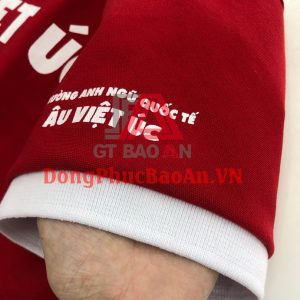 Mẫu Áo Thun Đồng Phục Học Viên Trung Tâm Anh Ngữ Quốc Tế Âu Việt Úc