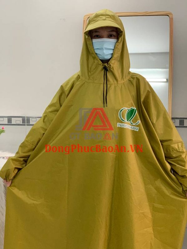 Đặt áo mưa in logo công ty theo yêu cầu giá tốt chất lượng tại TPHCM – Áo mưa cánh dơi quà tặng cao cấp PARIS PHARM