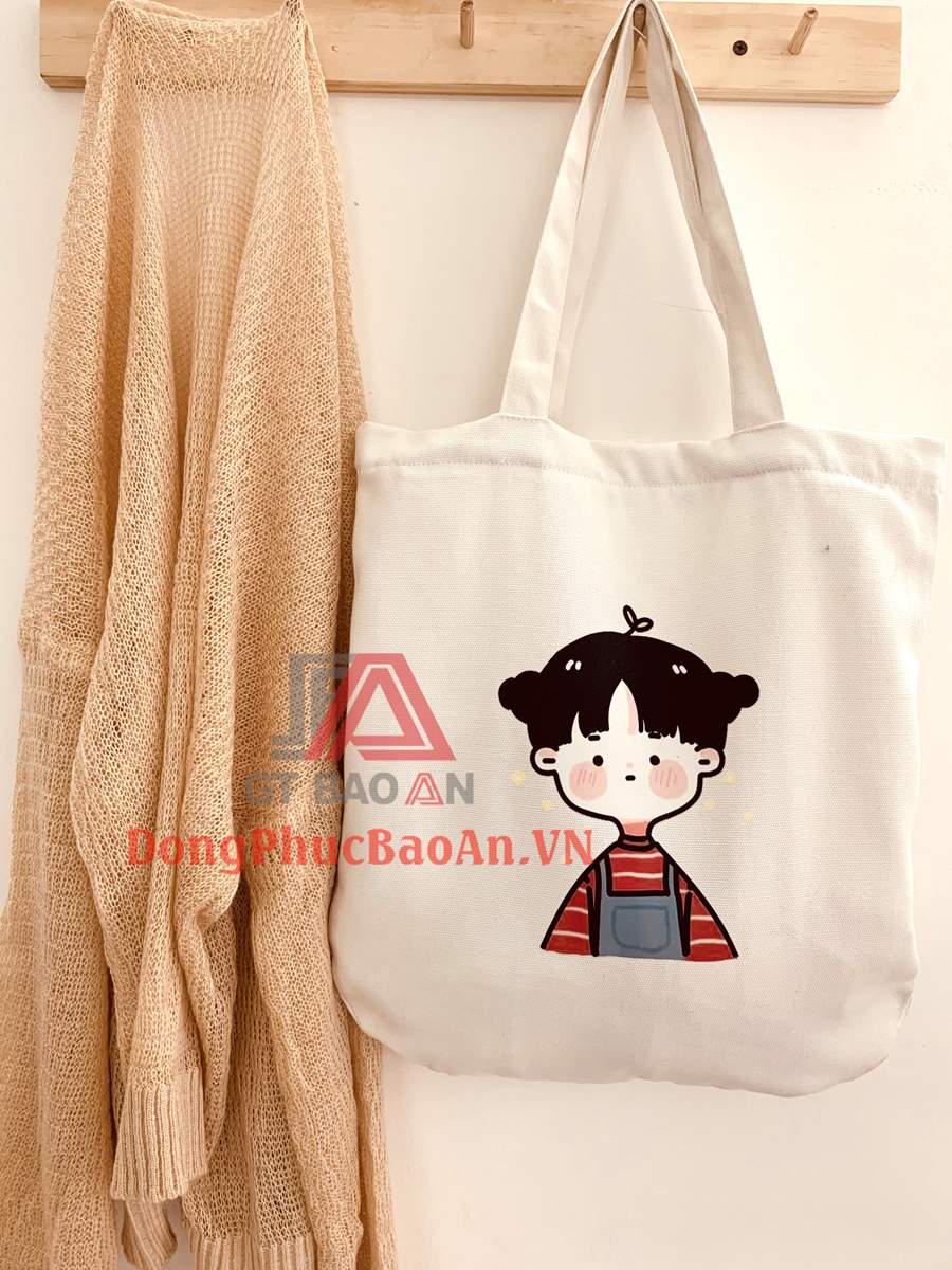 Shop bán túi vải đẹp ở TPHCM – Túi vải canvas in hình Anime đeo vai phong cách Hàn Quốc