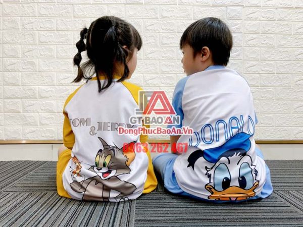 [Có Sẵn] Đồ bộ mặc nhà cho bé gái, bé trai từ 4 đến 10 tuổi - Bộ quần áo cộc tay mặc nhà cho bé thun Cá Sấu Bamboo