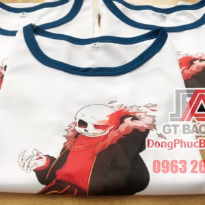 [Có sẵn] Đồ bộ sát nách quần đùi vải Bamboo hình in Sans cho bé từ 4 đến 10 tuổi