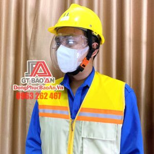 [AGLPQM6] Áo Gile Bảo Hộ Phản Quang Cao Cấp Màu Vàng Cam Phối Ghi Sáng Mã 6