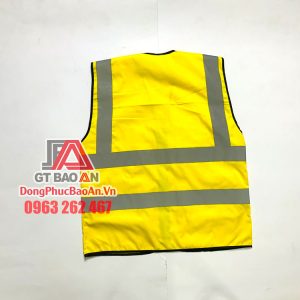 [AGLPQM3] Áo Gile Bảo Hộ Phản Quang Cao Cấp Màu Vàng Sọc Xám Mã 3