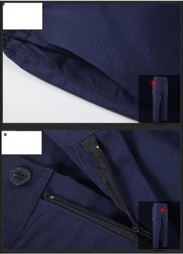 Bộ quần áo bảo hộ túi hộp tay dài cao cấp mẫu CK04 - Quần áo bảo hộ cho kỹ sư cơ khí, thợ sửa chữa máy công nghiệp màu xanh đen phối ghi xám