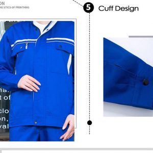Bộ quần áo bảo hộ công trình có phản quang cao cấp mẫu XD03-02 - Quần áo bảo hộ cho kỹ sư công trình, kỹ thuật màu Xanh Coban
