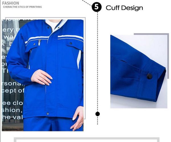 Bộ quần áo bảo hộ công trình có phản quang cao cấp mẫu XD03-02 - Quần áo bảo hộ cho kỹ sư công trình, kỹ thuật màu Xanh Coban