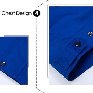 Bộ quần áo bảo hộ công trình có phản quang cao cấp mẫu XD03-02 - Quần áo bảo hộ cho kỹ sư công trình, kỹ thuật màu Xanh Coban