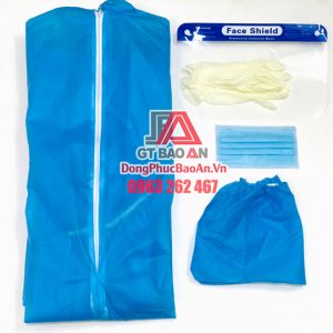 [Có Sẵn] Bộ quần áo bảo hộ y tế phòng dịch TPHCM - Bộ quần áo phòng dịch dùng 1 lần SET 5 món, cấp độ 1-2