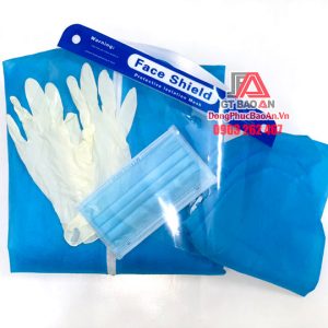[Có Sẵn] Bộ quần áo bảo hộ y tế phòng dịch TPHCM - Bộ quần áo phòng dịch dùng 1 lần SET 5 món, cấp độ 1-2