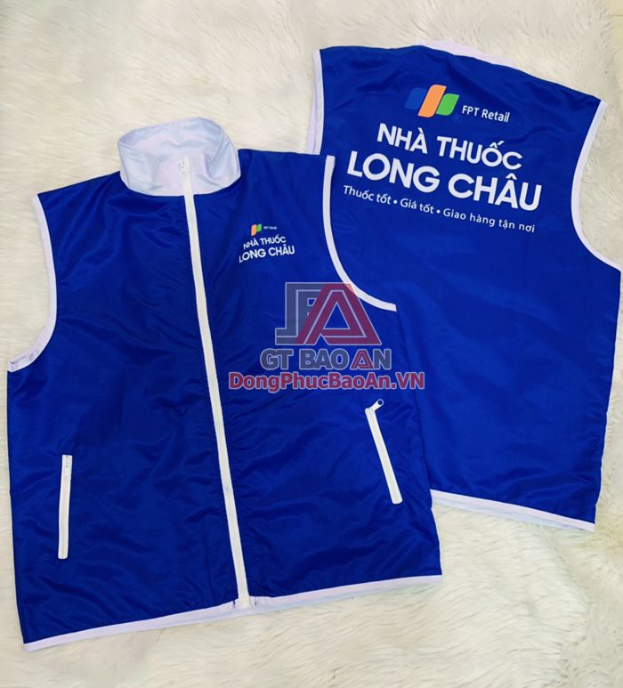 May áo khoác không tay cao cấp nhà thuốc Long Châu