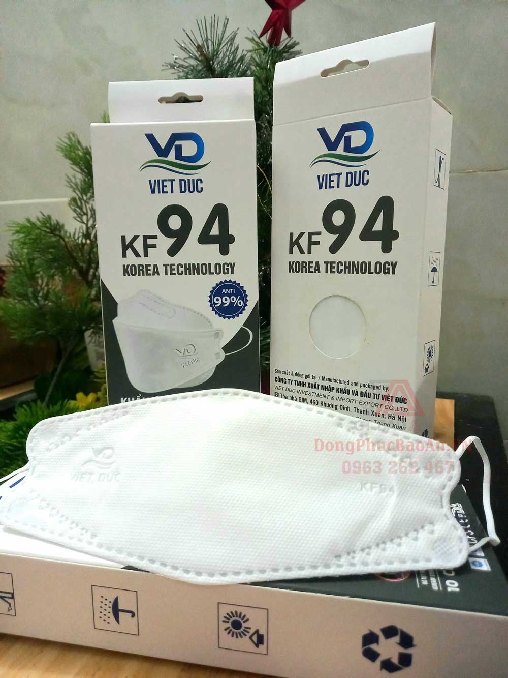 [Hàng chính hãng] Khẩu trang Việt Đức KF94 4 lớp kháng khuẩn mẫu mới nhất - Phân phối sỉ lẻ, giá tốt TPHCM