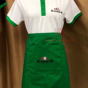 Đặt may đồng phục nhân viên phục vụ nhà hàng TPHCM - Mẫu đồng phục quán BÒ NƯỚNG TỎI NHA TRANG