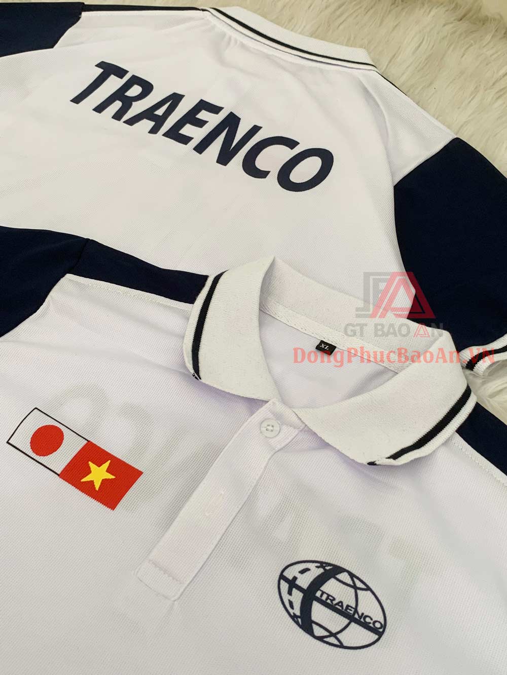 Mẫu áo đồng phục công ty đẹp và in logo theo yêu cầu TRAENCO