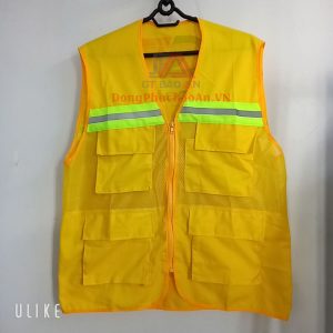 Mẫu áo gile kaki phối lưới túi hộp cho kỹ sư - tập đoàn GP Việt Nam