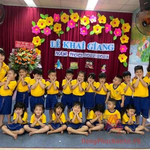 Đồng phục mầm non cho bé trường MN Kim Đồng Anh