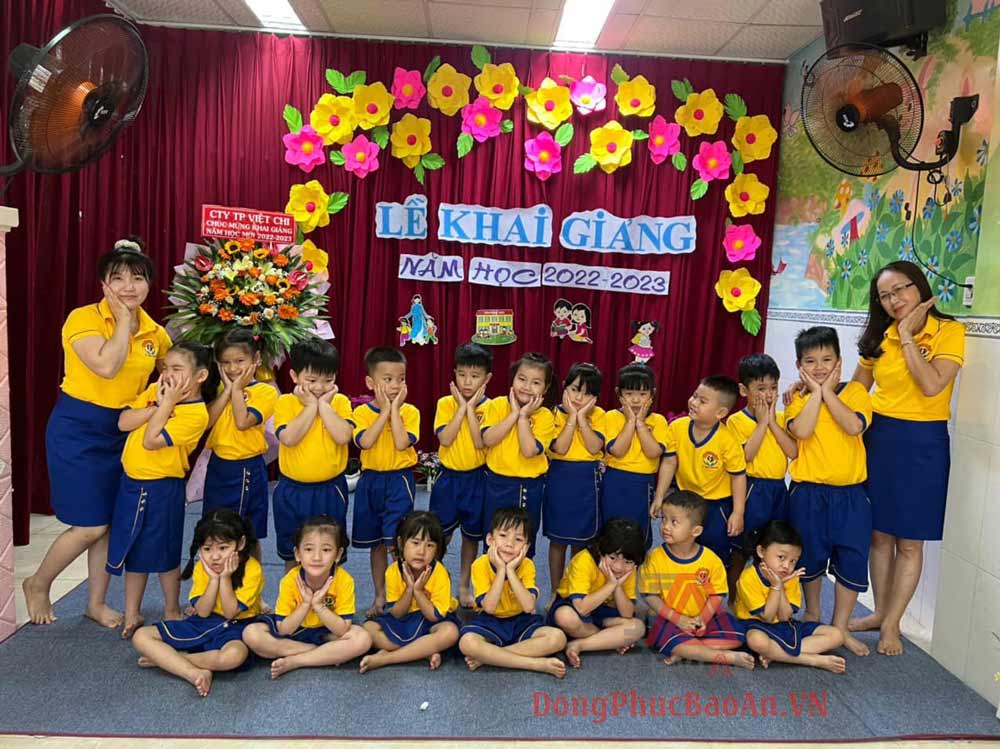 Đồng phục mầm non cho bé trường MN Kim Đồng Anh 