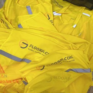 Mẫu áo gile bảo hộ phối lưới màu vàng phản quang cho kỹ thuật viên - Floordi.com