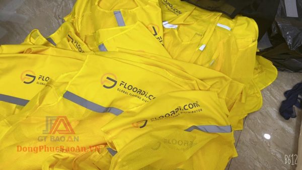 Mẫu áo gile bảo hộ phối lưới màu vàng phản quang cho kỹ thuật viên - Floordi.com
