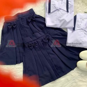 Váy đồng phục học sinh cấp 1 màu xanh đen may sẵn giá tốt nhất thị trường 2022