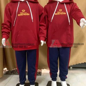 Nhận may đồng phục mầm non mùa đông có logo theo yêu cầu giá rẻ Hà Nội- Đà Nẵng - Trường mầm non Bạch Tuyết