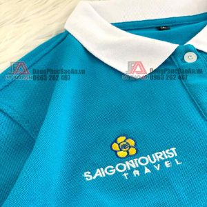 May áo thun đồng phục du lịch, áo thun nhân viên nam nữ vải cao cấp giá tốt TPHCM - Saigon Tourist Travel