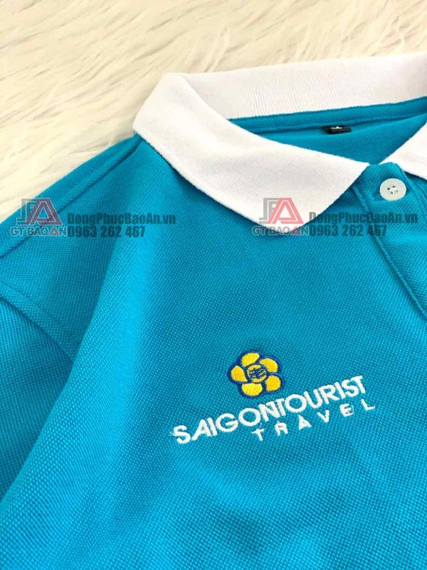 May áo thun đồng phục du lịch, áo thun nhân viên nam nữ vải cao cấp giá tốt TPHCM - Saigon Tourist Travel