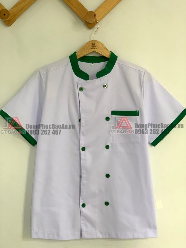 Các mẫu áo bếp đồng phục nhà hàng màu trắng mới nhất giá tốt nhất tại TPHCM