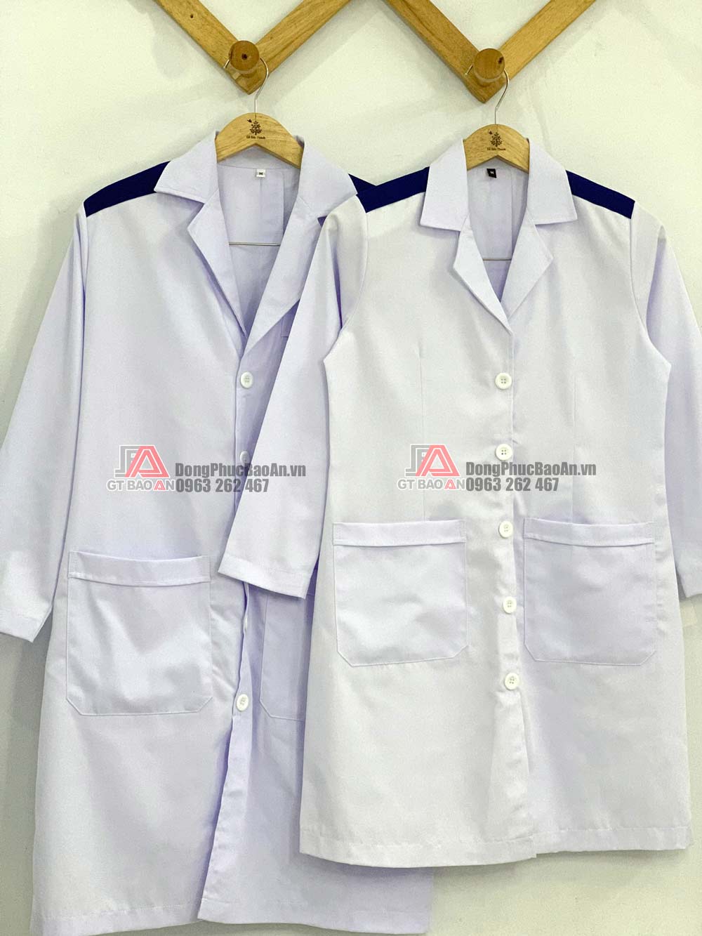 Có sẵn] Mẫu áo blouse trắng dược sĩ tay ngắn Cotton Hàn cao cấp - May đồng  phục bảo hộ - Xưởng may đồ bảo hộ