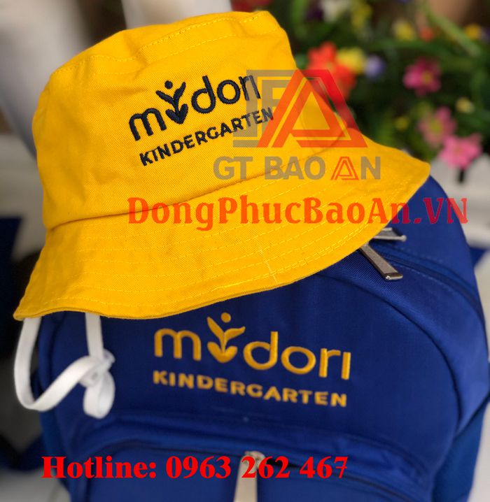 Nhận in thêu logo mũ nón tai bèo đồng phục học sinh giá rẻ TPHCM - Bình Dương
