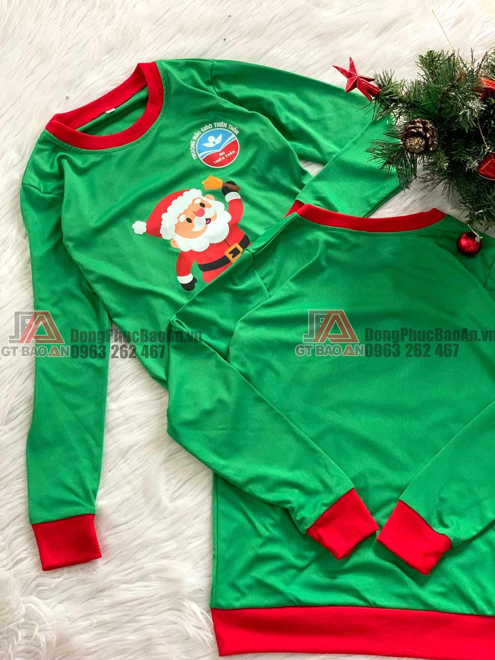 Mẫu đồng phục noel cho trẻ mầm non đẹp có in logo giá rẻ TPHCM - Mẫu Giáo Thiên Thần